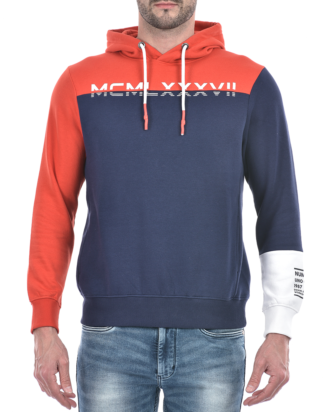 Numero Uno Men Color Block Multicolor Sweat Shirt